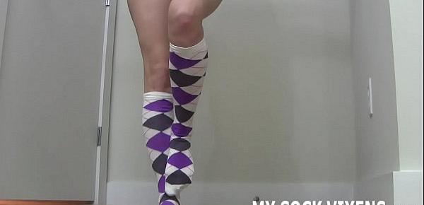  I have a new pair of argyle socks to tease you with JOI